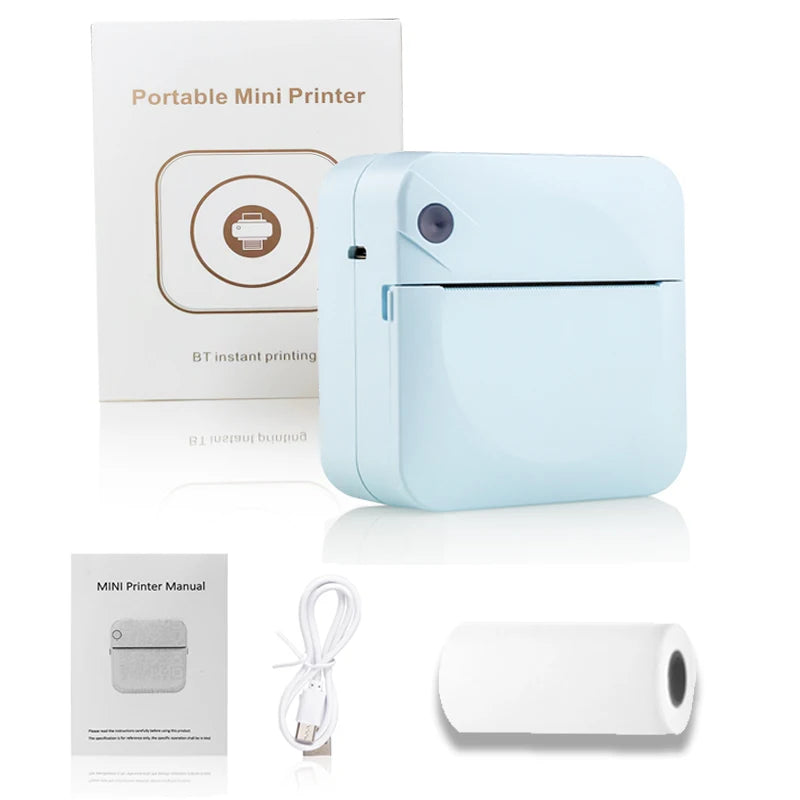 Compact Wireless Thermal Label and Photo Printer with Inkless Technology
