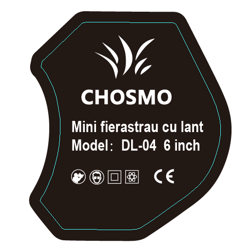 Mini fierastrau cu lant electric portabil/ Drujba, CHOSMO®, 24V, 1500mAh, 2 Baterii, 2 Lanturi, Rosu